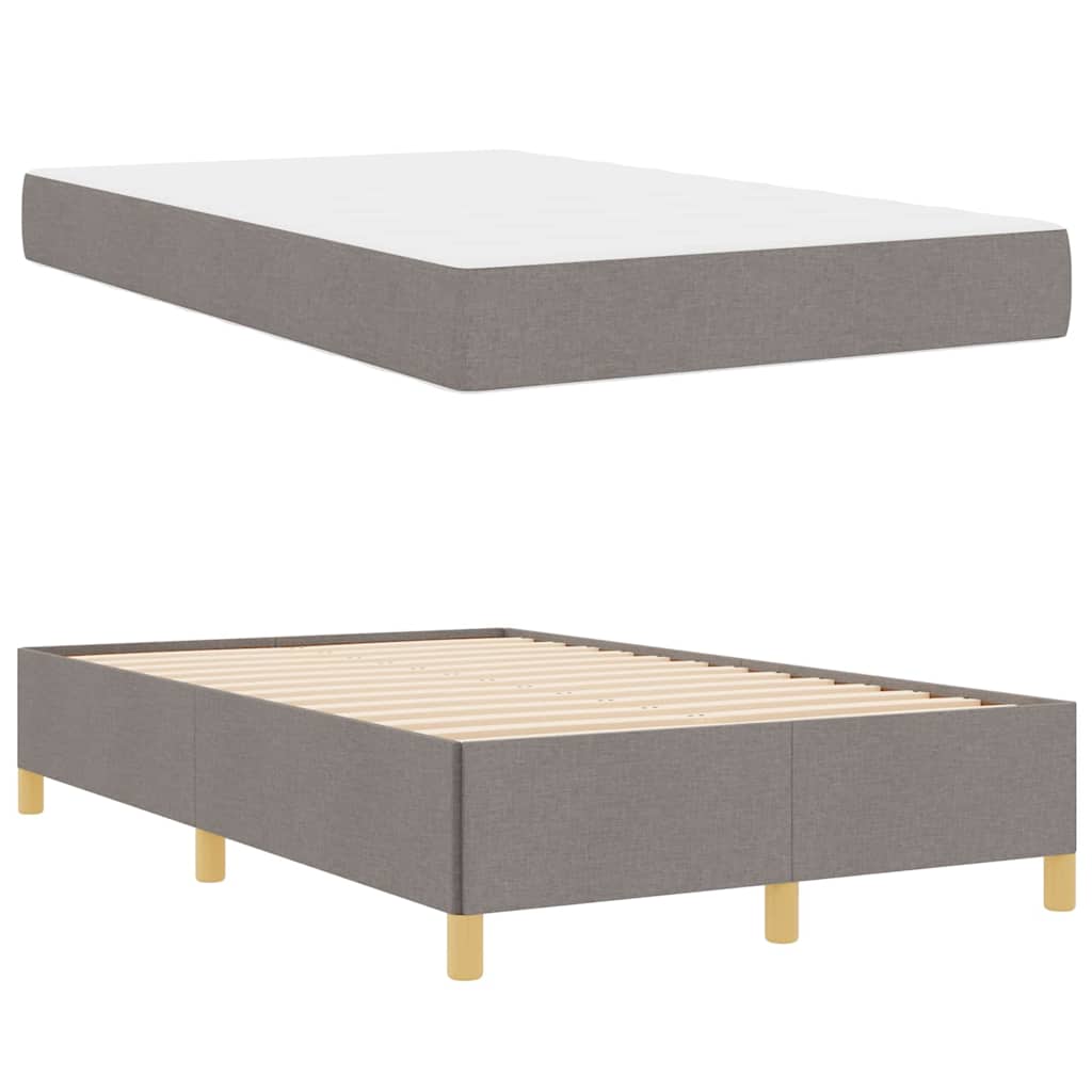 Boxspring bed Anders Taupe en Wit 120 x 190 cm Stof