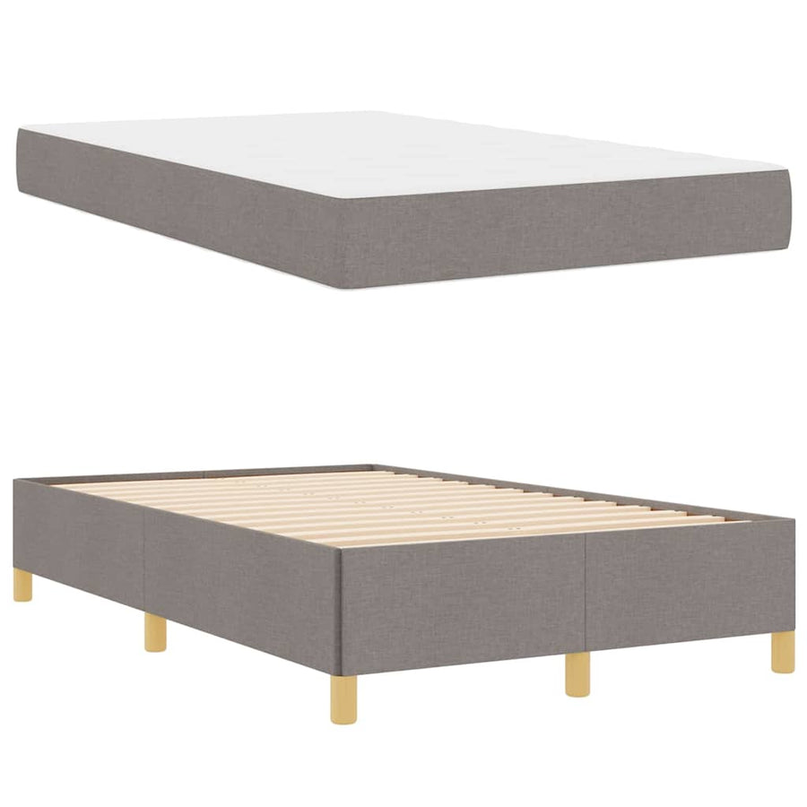 Boxspring bed Anders Taupe en Wit 120 x 190 cm Stof