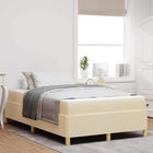 Bedframe met matras 120x190 cm crème stof