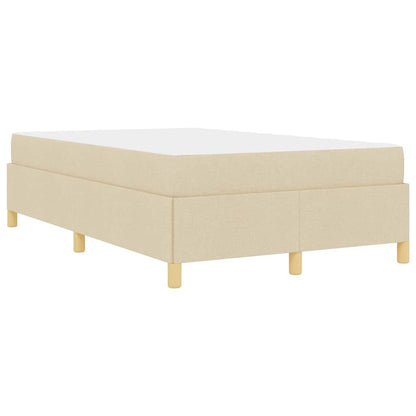 Boxspring Bed Met Matras Wit En Polyester 120 x 190 cm Crème