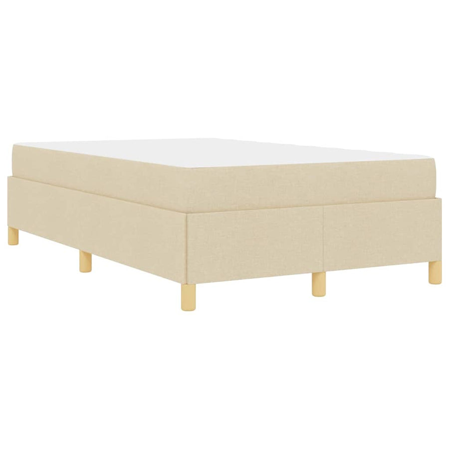 Boxspring Bed Met Matras Wit En Polyester 120 x 190 cm Crème