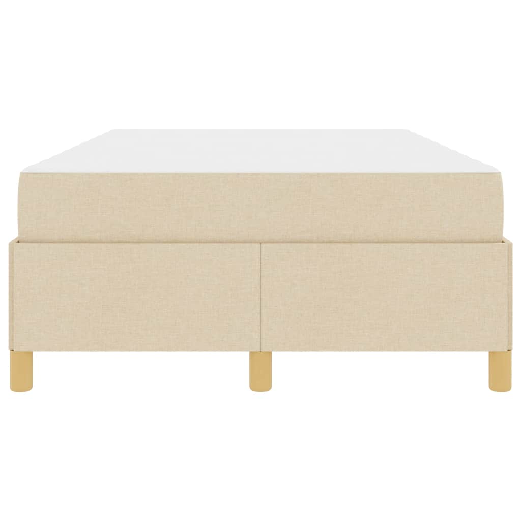 Boxspring Bed Met Matras Wit En Polyester 120 x 190 cm Crème