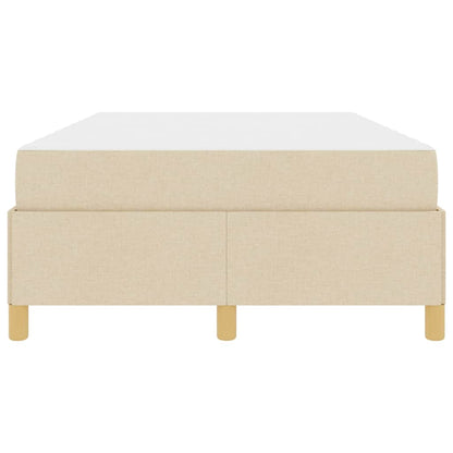 Boxspring Bed Met Matras Wit En Polyester 120 x 190 cm Crème