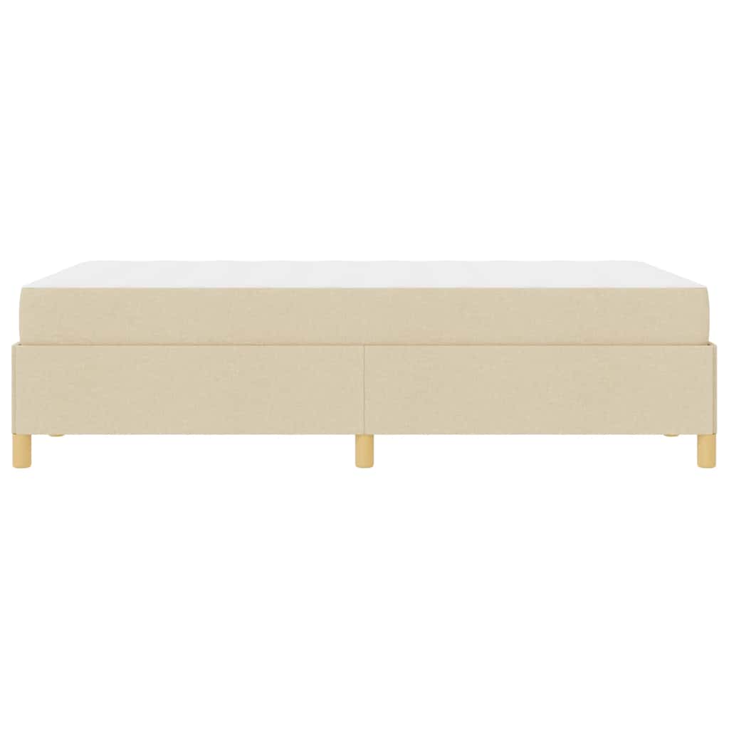 Boxspring Bed Met Matras Wit En Polyester 120 x 190 cm Crème