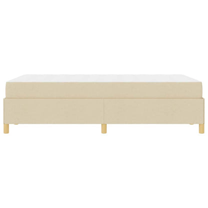 Boxspring Bed Met Matras Wit En Polyester 120 x 190 cm Crème