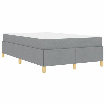 Boxspring bed Lichtgrijs en Wit en Lichtgrijs 120 x 200 cm Stof