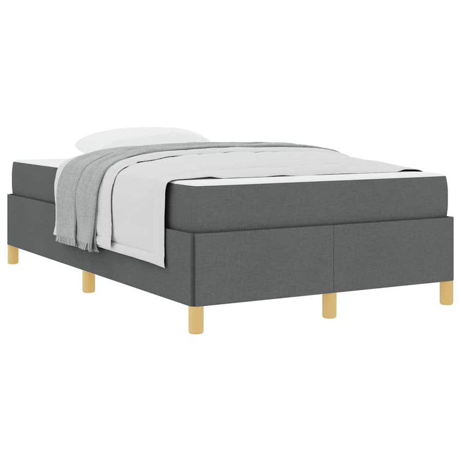 Boxspring bed Donkergrijs en Wit en Donkergrijs 120 x 200 cm