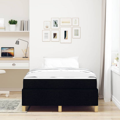 Boxspring bed Anders Zwart en Wit en Zwart 120 x 200 cm Stof