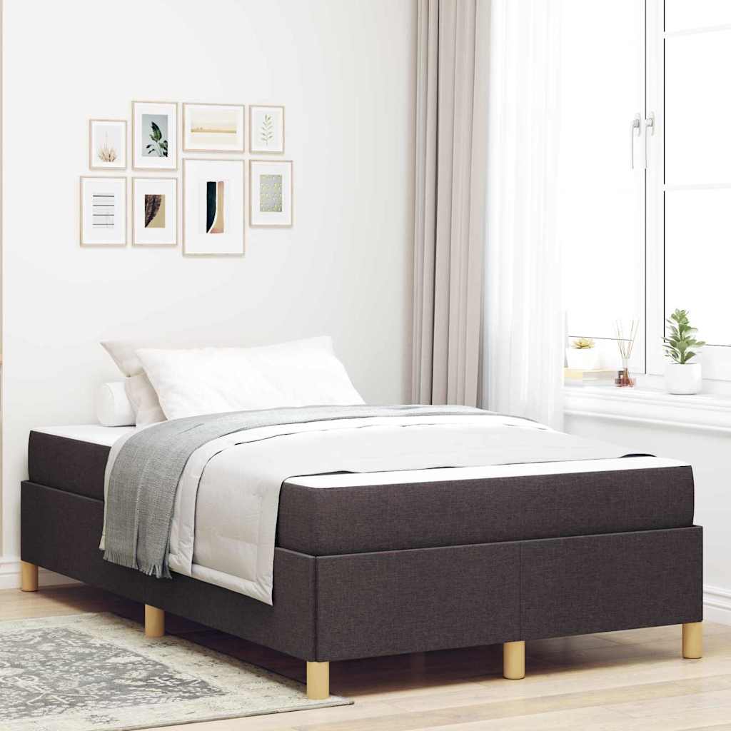 Boxspring bed Zwart en Bruin en Wit 120 x 200 cm Polyester