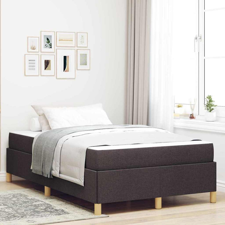 Boxspring bed Zwart en Bruin en Wit 120 x 200 cm Polyester