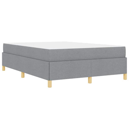 Boxspring bed Lichtgrijs en Wit en Lichtgrijs 140 x 190 cm Stof