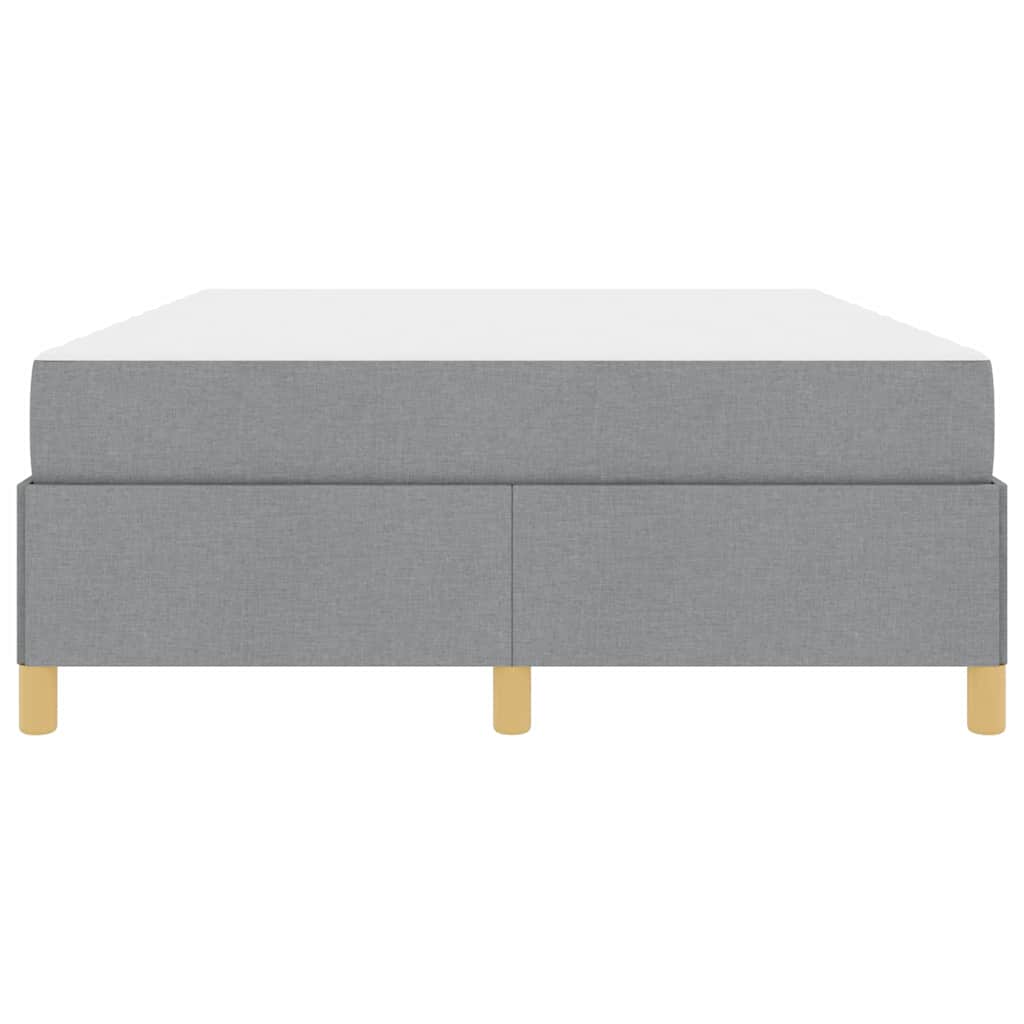 Boxspring bed Lichtgrijs en Wit en Lichtgrijs 140 x 190 cm Stof