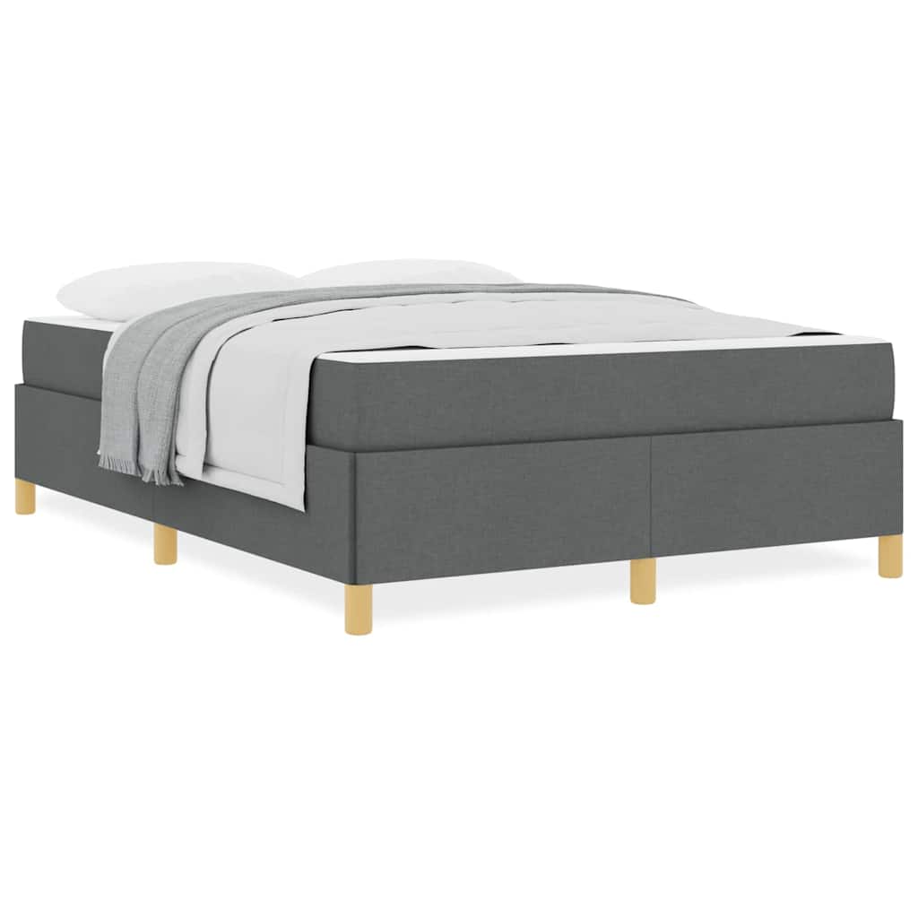 Boxspring bed Donkergrijs en Wit en Donkergrijs 140 x 190 cm