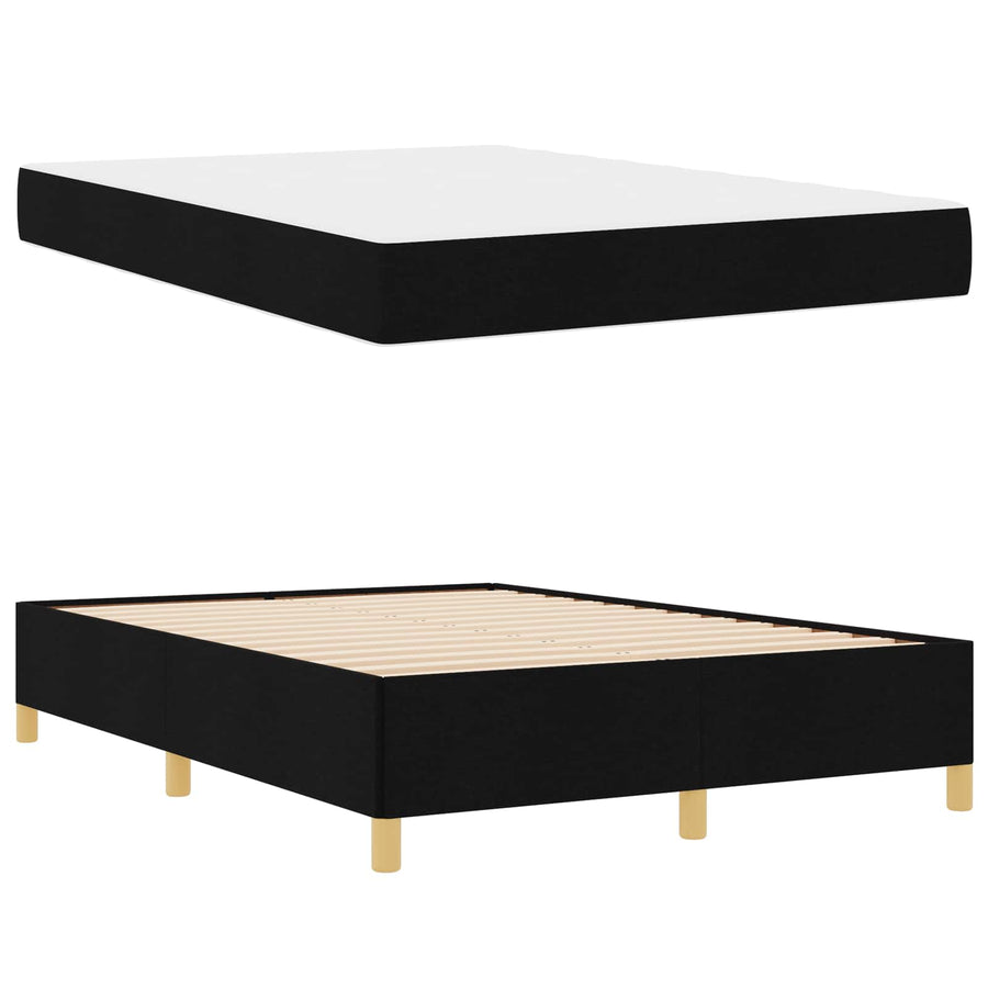 Bedframe met matras Zwart 140 x 190 cm Stof