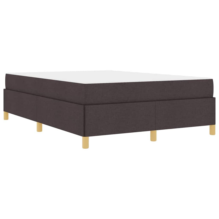 Boxspring bed Anders Donkerbruin en Wit 140 x 190 cm Stof