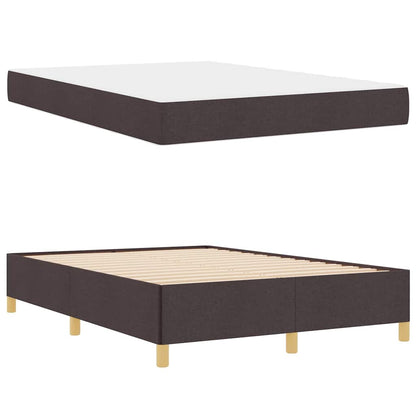 Boxspring bed Anders Donkerbruin en Wit 140 x 190 cm Stof