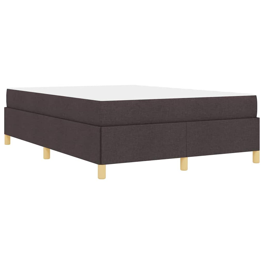 Boxspring bed Anders Donkerbruin en Wit 140 x 190 cm Stof