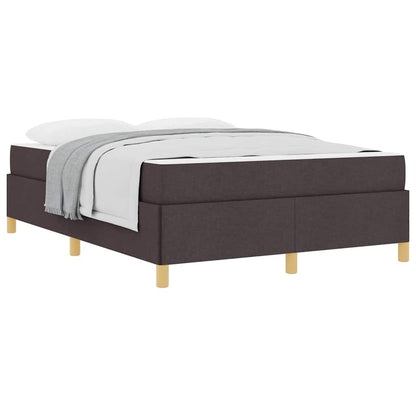 Boxspring bed Anders Donkerbruin en Wit 140 x 190 cm Stof