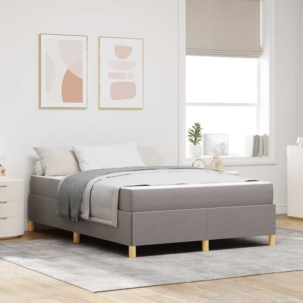 Boxspring bed Anders Taupe en Wit 140 x 190 cm Stof