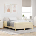 Bedframe 140x190 cm stof crème