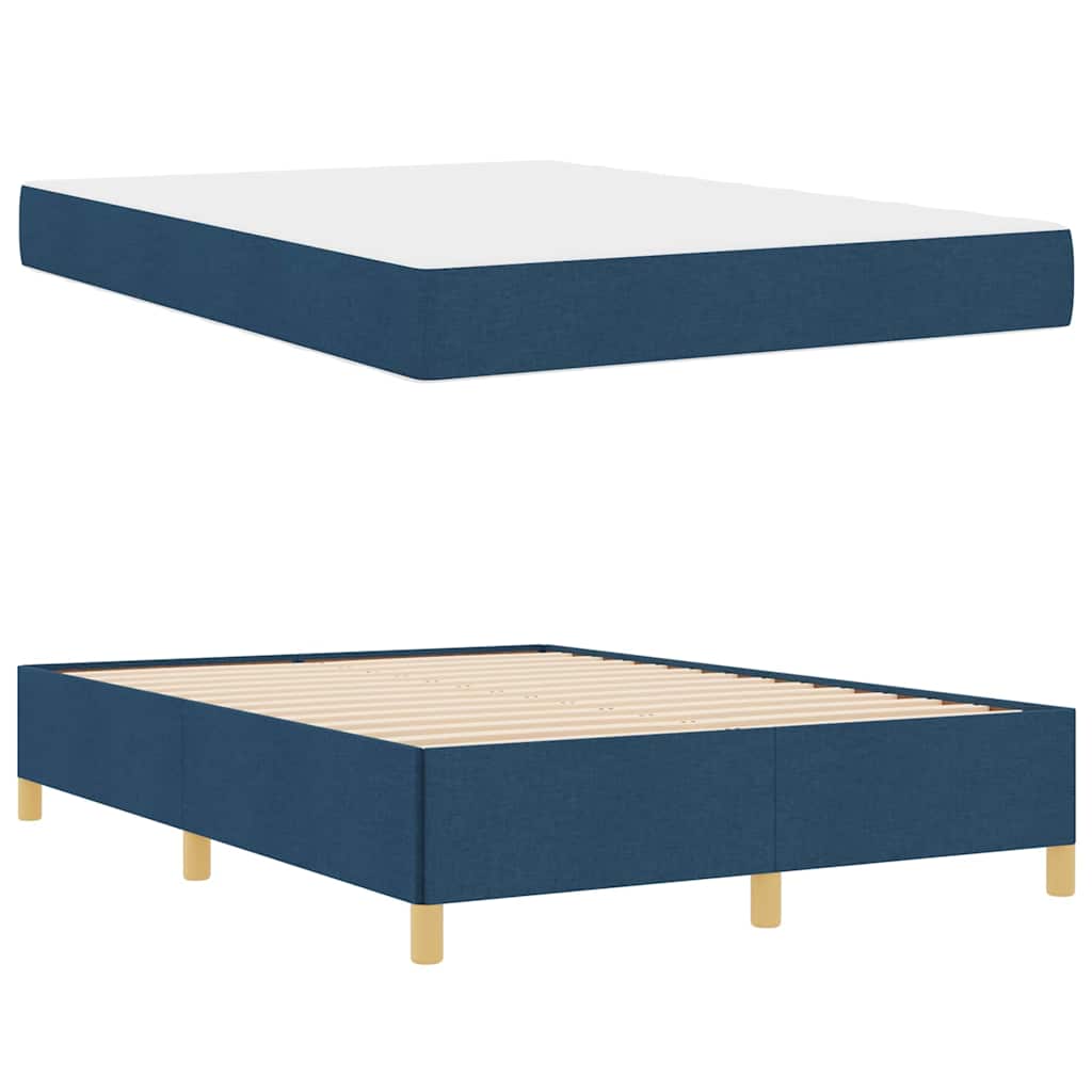 Boxspring bed Anders Blauw en Wit 140 x 190 cm Stof