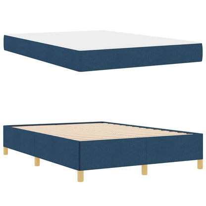 Boxspring bed Anders Blauw en Wit 140 x 190 cm Stof