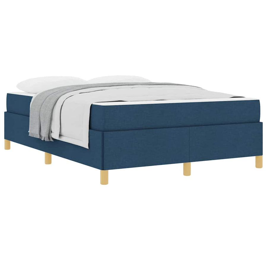 Boxspring bed Anders Blauw en Wit 140 x 190 cm Stof
