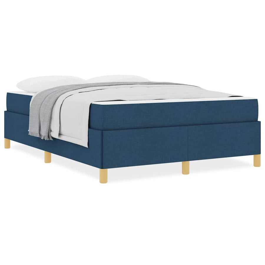 Boxspring bed Anders Blauw en Wit 140 x 190 cm Stof