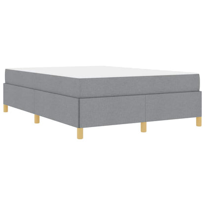 Boxspring bed Lichtgrijs en Wit en Lichtgrijs 140 x 200 cm Stof