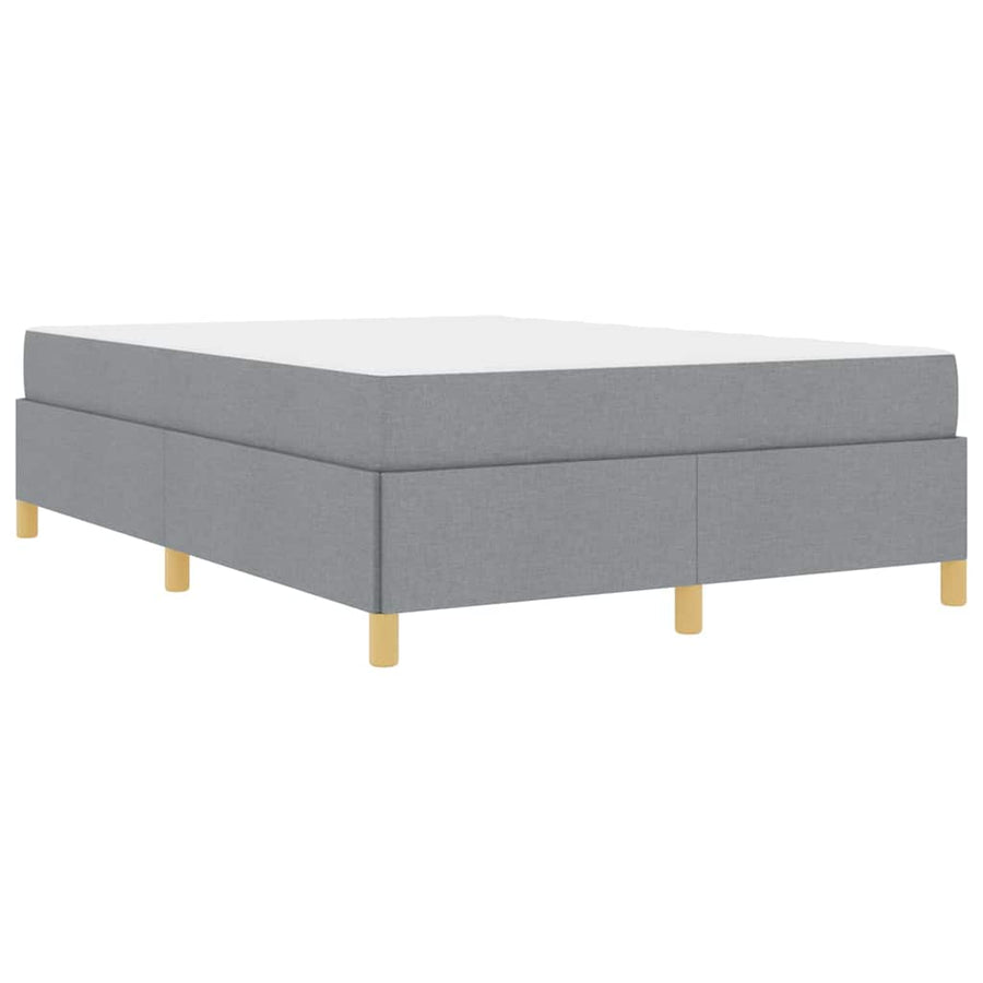 Boxspring bed Lichtgrijs en Wit en Lichtgrijs 140 x 200 cm Stof