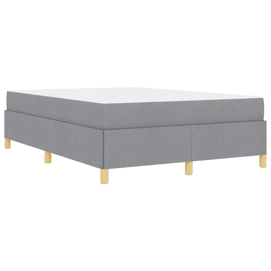 Boxspring bed Lichtgrijs en Wit en Lichtgrijs 140 x 200 cm Stof