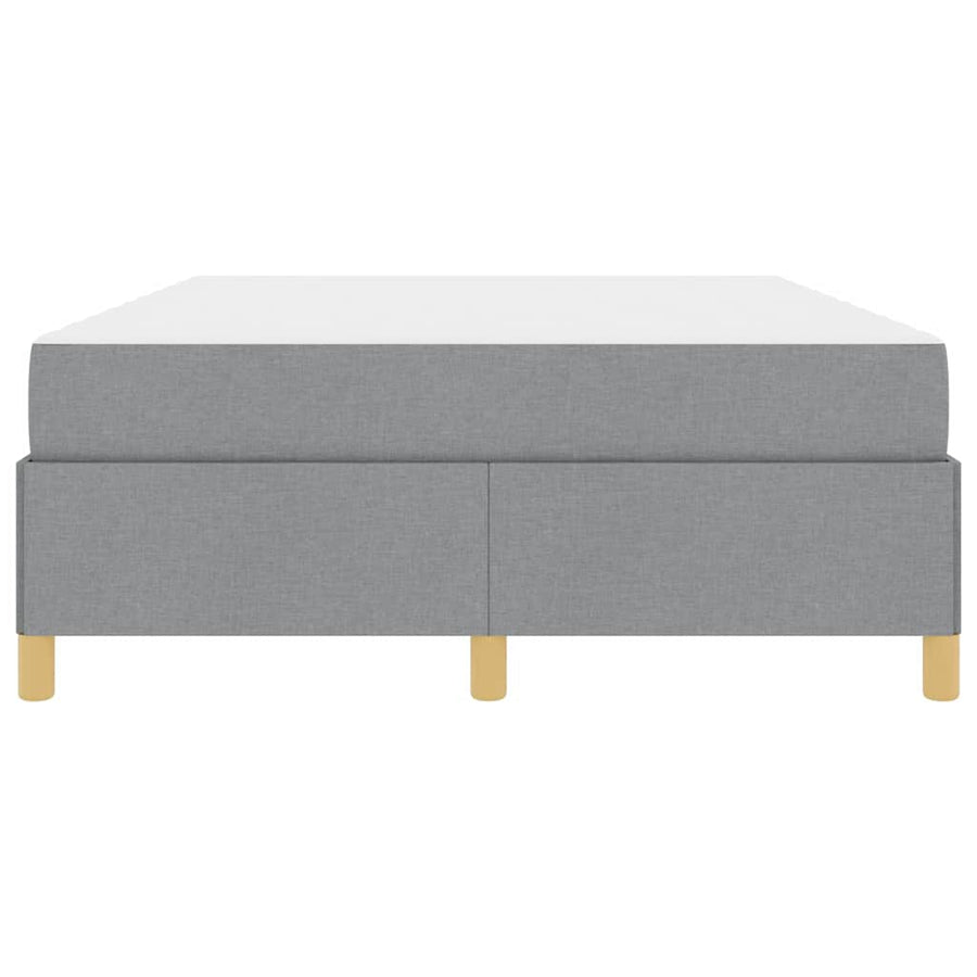 Boxspring bed Lichtgrijs en Wit en Lichtgrijs 140 x 200 cm Stof
