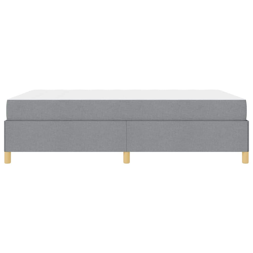 Boxspring bed Lichtgrijs en Wit en Lichtgrijs 140 x 200 cm Stof