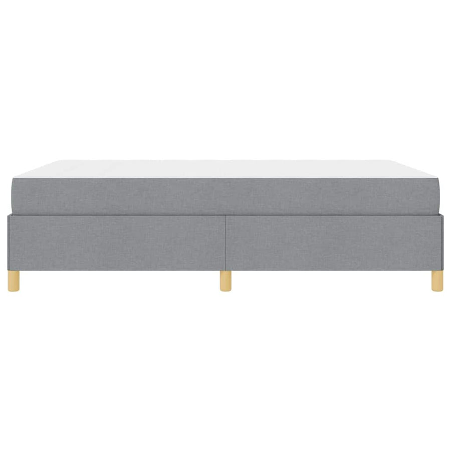 Boxspring bed Lichtgrijs en Wit en Lichtgrijs 140 x 200 cm Stof