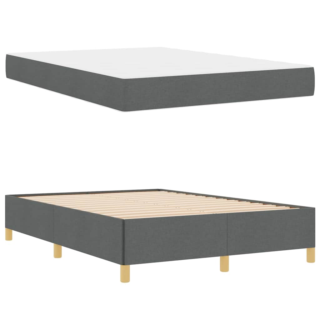 Boxspring bed Donkergrijs en Wit en Donkergrijs 140 x 200 cm
