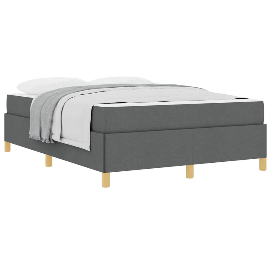 Boxspring bed Donkergrijs en Wit en Donkergrijs 140 x 200 cm