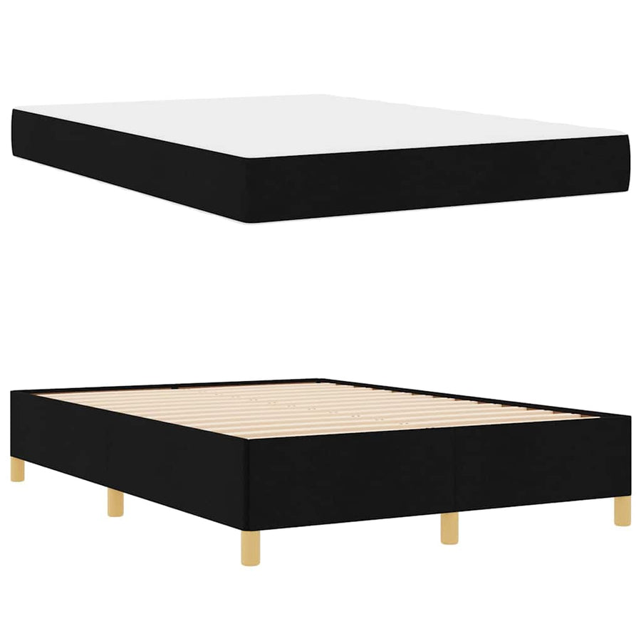 Boxspring bed Anders Zwart en Wit en Zwart 140 x 200 cm Stof