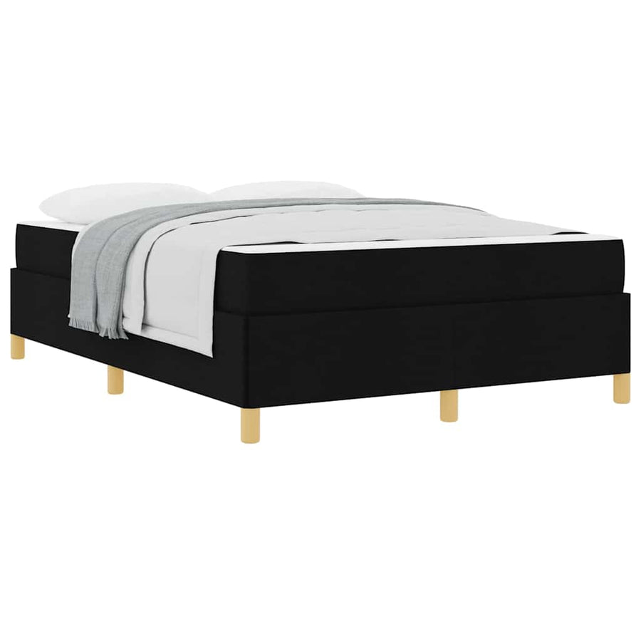 Boxspring bed Anders Zwart en Wit en Zwart 140 x 200 cm Stof