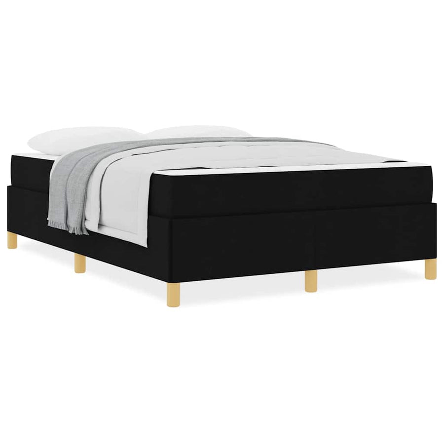 Boxspring bed Anders Zwart en Wit en Zwart 140 x 200 cm Stof