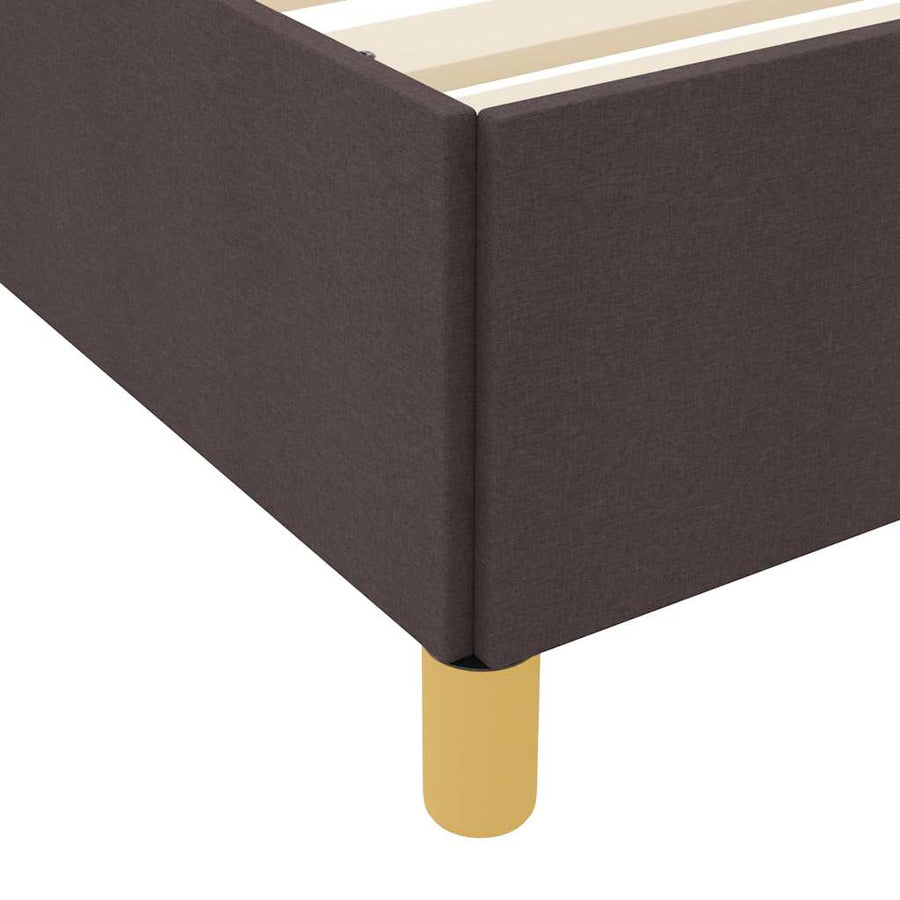 Boxspring bed Anders Donkerbruin en Wit 140 x 200 cm Stof