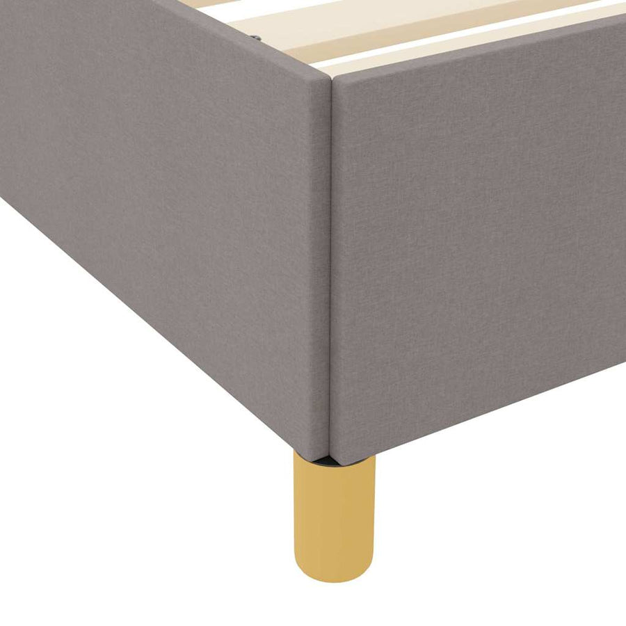 Boxspring bed Anders Taupe en Beige en Wit 140 x 200 cm Schuim