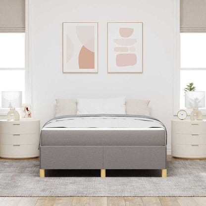 Boxspring bed Anders Taupe en Beige en Wit 140 x 200 cm Schuim
