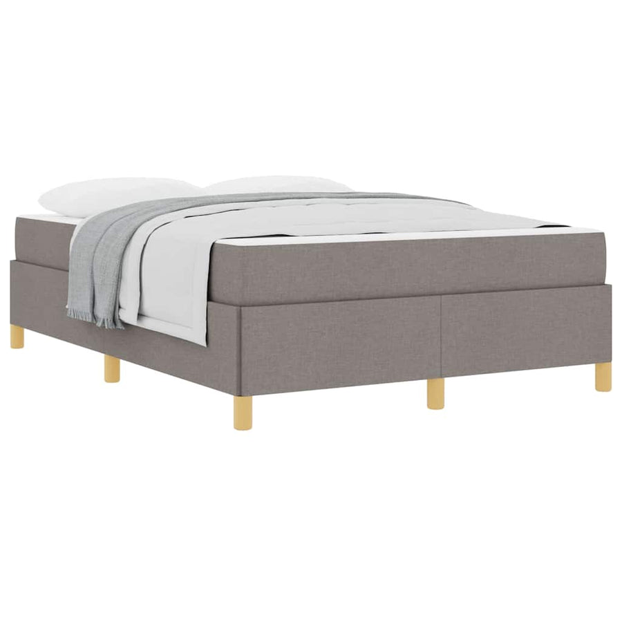 Boxspring bed Anders Taupe en Beige en Wit 140 x 200 cm Schuim