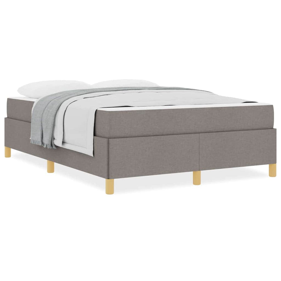 Boxspring bed Anders Taupe en Beige en Wit 140 x 200 cm Schuim