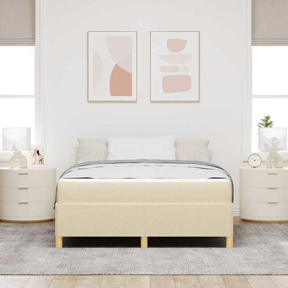 Boxspring bed Anders Crème en Wit 140 x 200 cm Stof