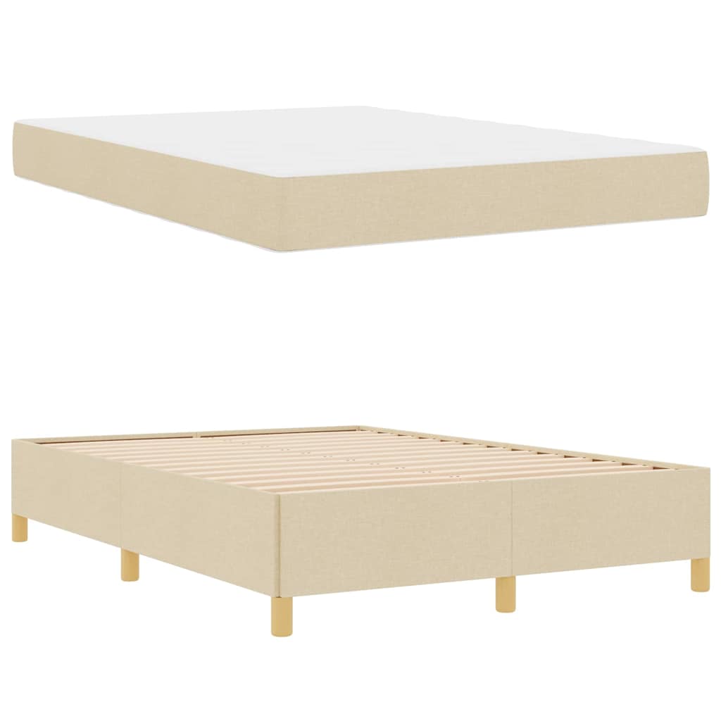 Boxspring bed Anders Crème en Wit 140 x 200 cm Stof