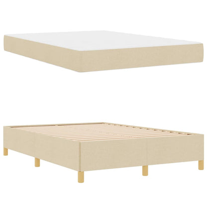 Boxspring bed Anders Crème en Wit 140 x 200 cm Stof