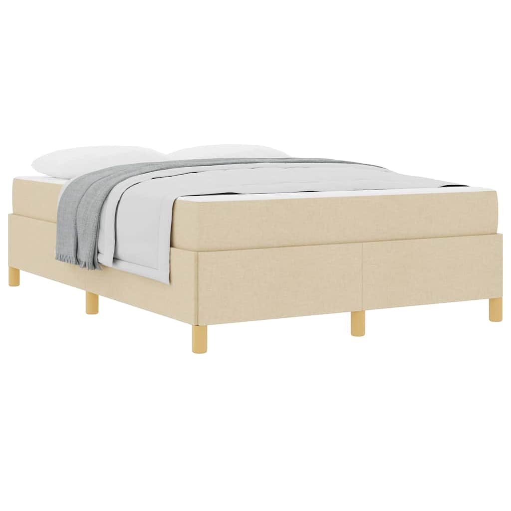 Boxspring bed Anders Crème en Wit 140 x 200 cm Stof