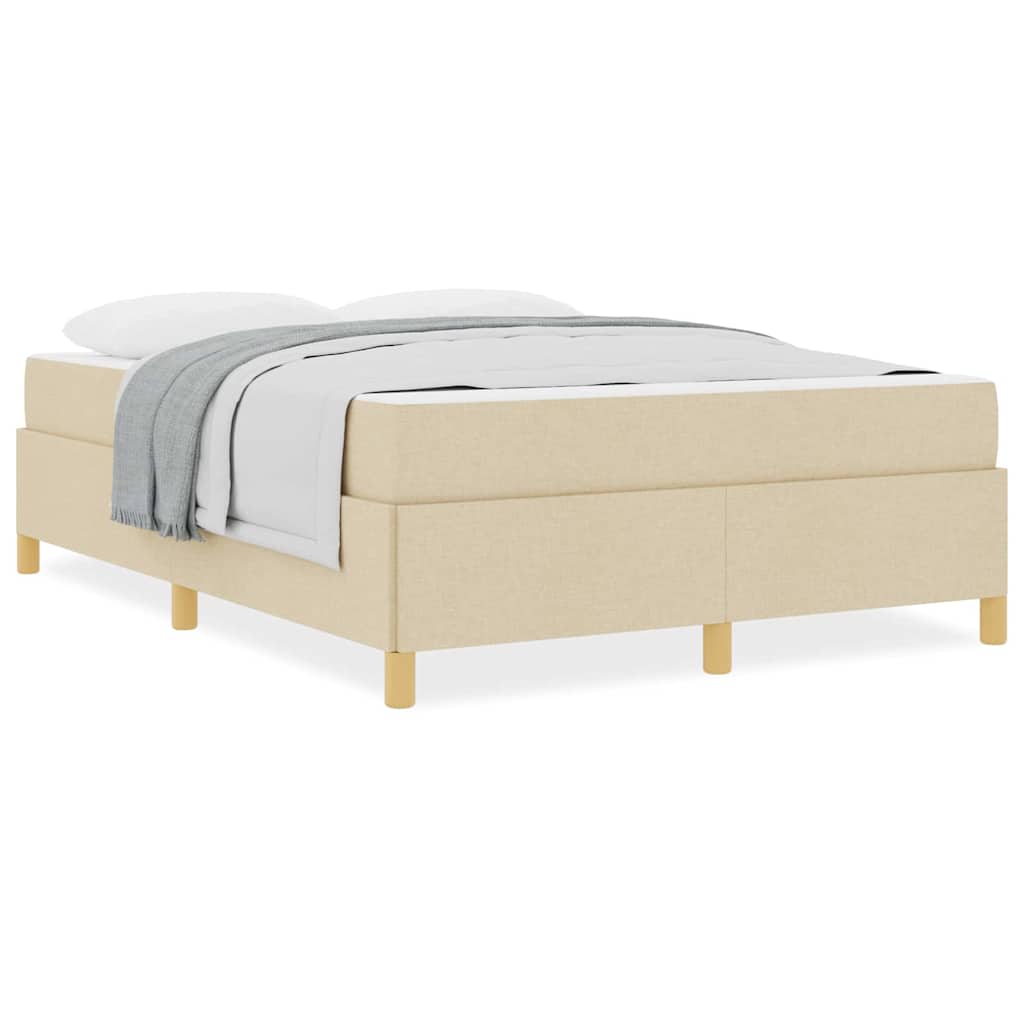 Boxspring bed Anders Crème en Wit 140 x 200 cm Stof