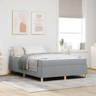 Bed Frame with Mattress Light Grey 160 x 200 cm Fabric